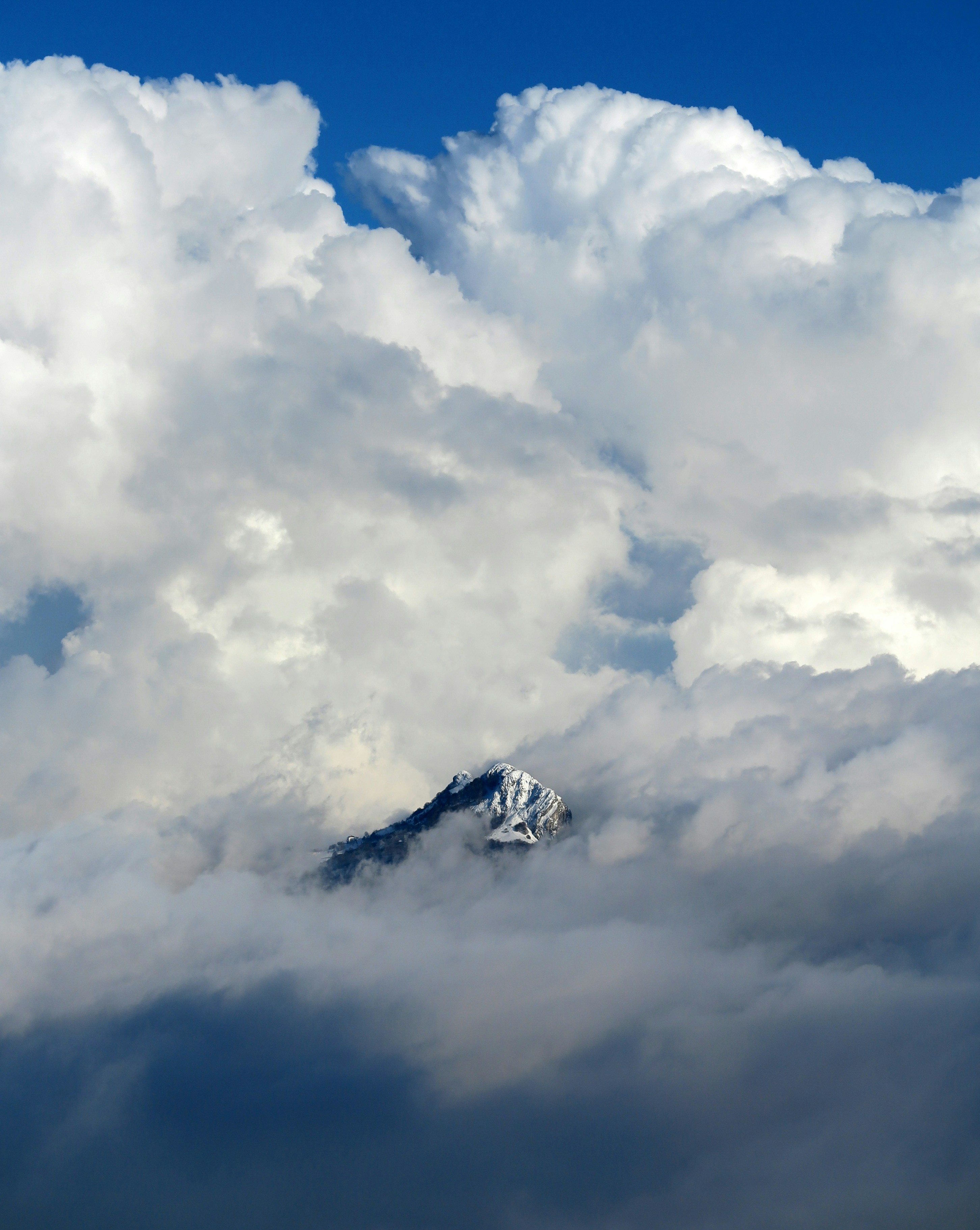 Cloudy sky over mountains